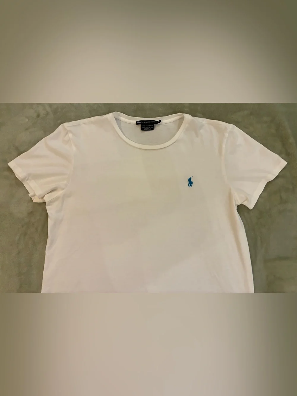Boys Ralph Sport Brand Lauren Classic White Polo Pony Crew Neck T-Shirt Size XL